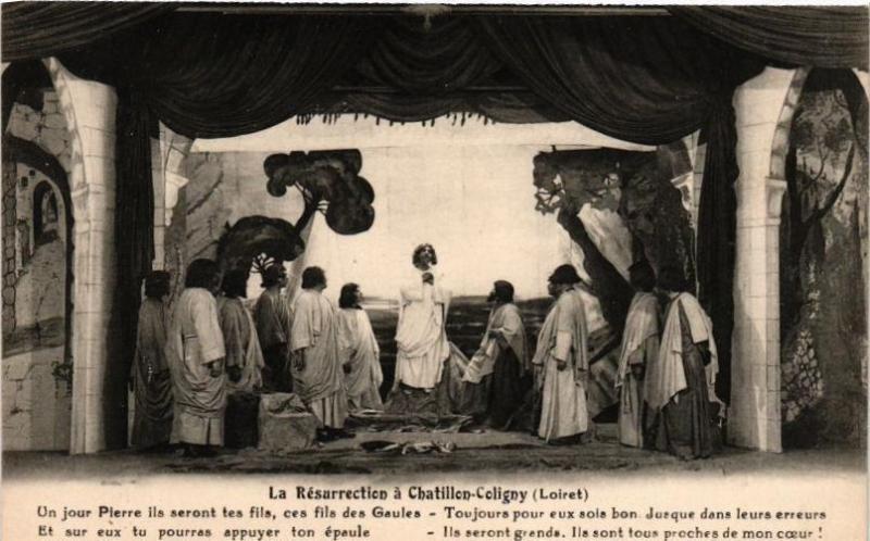 Carte postale ancienne La Resurrection a Chatillon-Coligny-Un jour Pierre ils seront