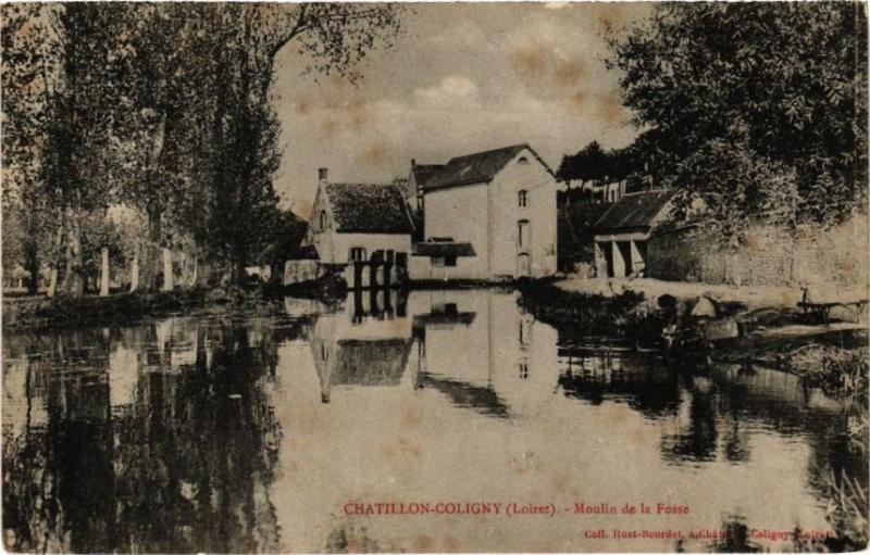 Carte postale ancienne Chatillon-Coligny-Moulin de la Fosse