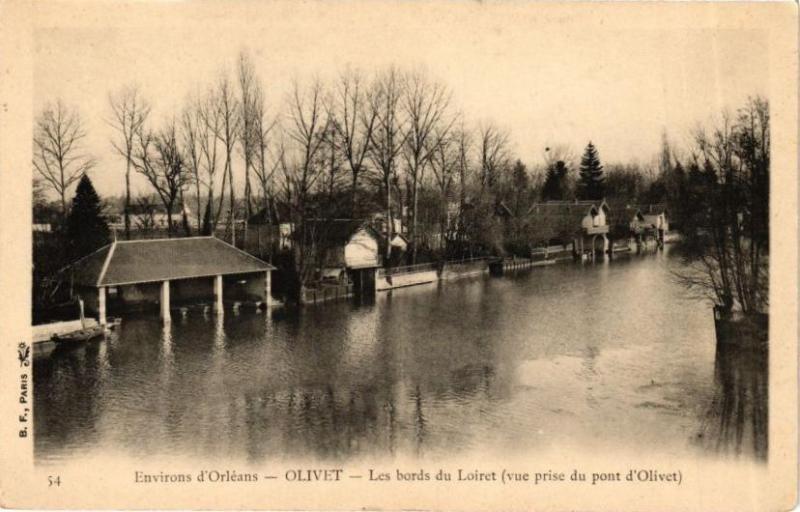 Carte postale ancienne Env. d'Orleans - Olivet - Les Bords du Loiret- (vue prise du... à Olivet