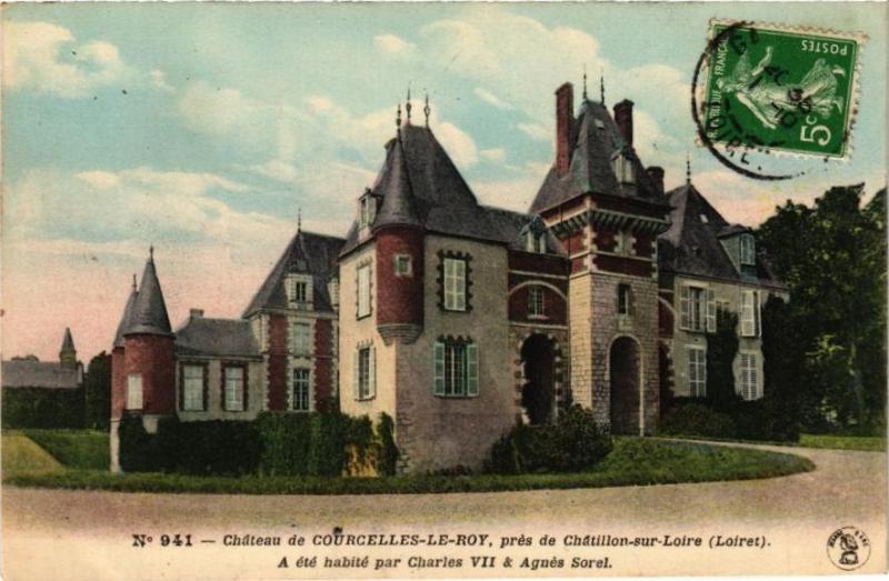 Carte postale ancienne Chateau de Courcelles-le-Roy Pres de Chatillon-sur-Loire -
