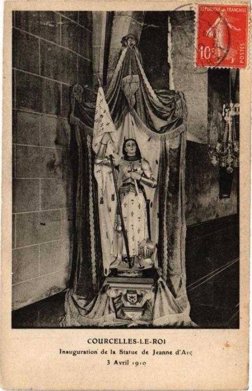 Carte postale ancienne Courcelles - le-Roi - Inauguration de la Statue de Jeanne d'Arc à Courcelles-le-Roi