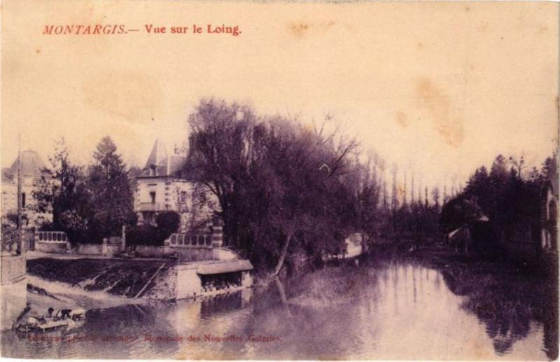 Carte postale ancienne Montargis-Vue sur le Loing à Montargis