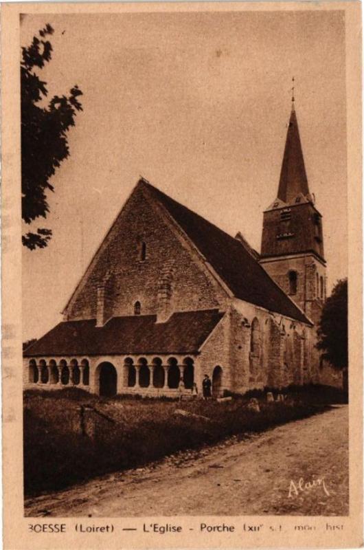 Carte postale ancienne Boesse - L'Eglise
