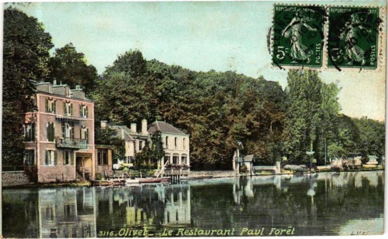 Carte postale ancienne Ed. Aqua 3116 Olivet Le Restaurant Paul Foret à Olivet