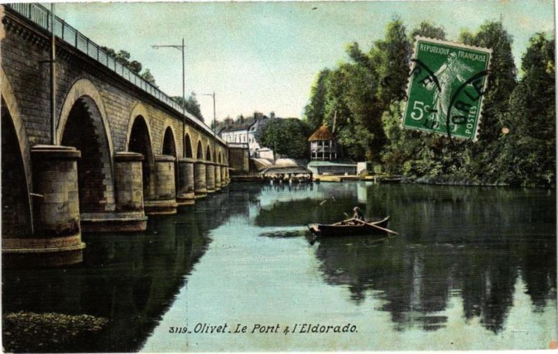 Carte postale ancienne Ed. Aqua 3119 Olivet Le Pont et L'Eldorado à Olivet