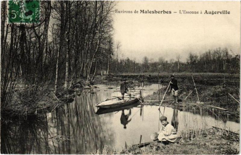 Carte postale ancienne Env. de Malesherbs - L'Essonne a Augerville
