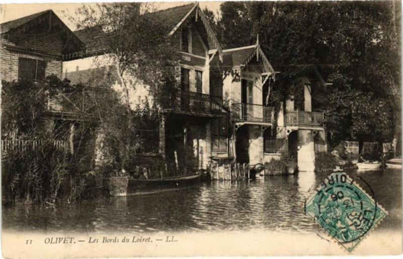 Carte postale ancienne Olivet - Les Bords du Loiret à Olivet