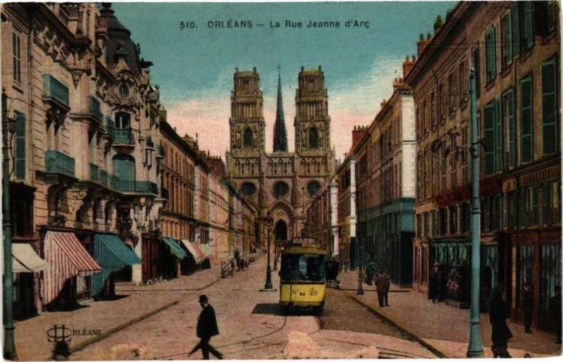 Carte postale ancienne Orleans-La Rue Jeanne d'Arc