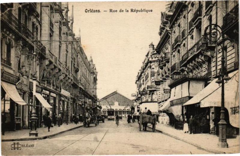 Carte postale ancienne Orleans-Rue de la Republique