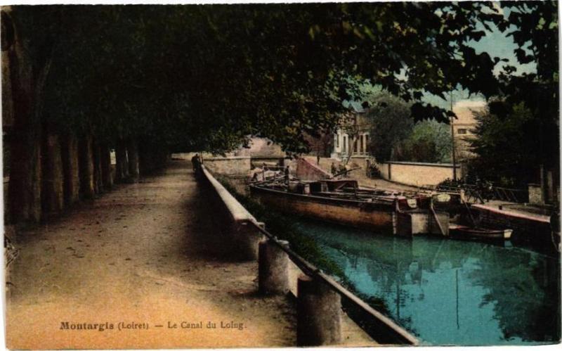 Carte postale ancienne Montargis - Le Canal du Loing à Montargis
