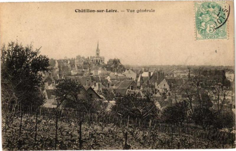 Carte postale ancienne Chatillon-sur-Loire - Vue générale à Châtillon-sur-Loire