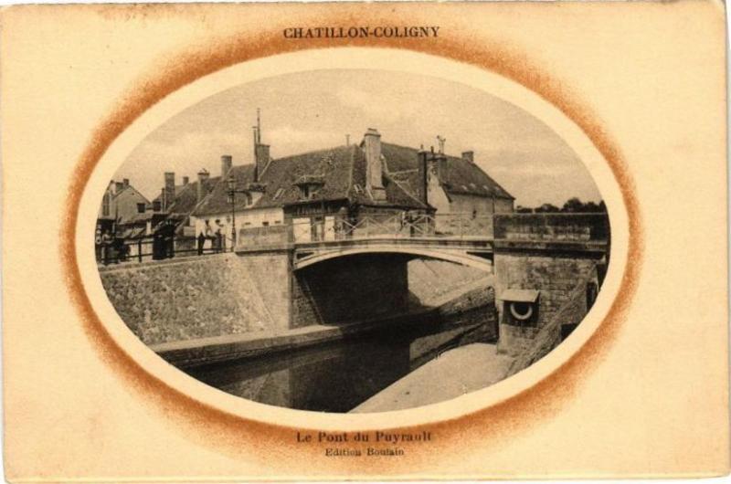 Carte postale ancienne Chatillon-Coligny-Le Pont du PUYrault
