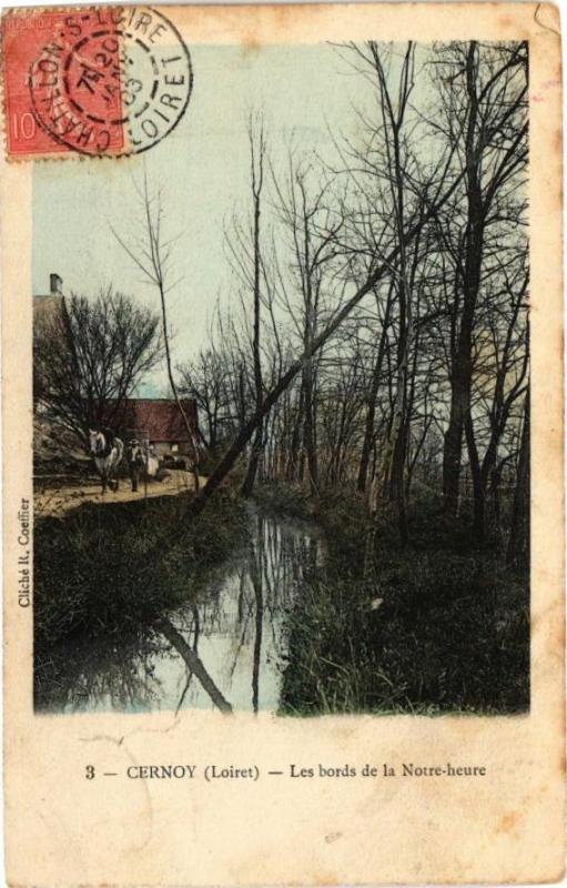 Carte postale ancienne Cernoy - Les bords de la Notre-heure