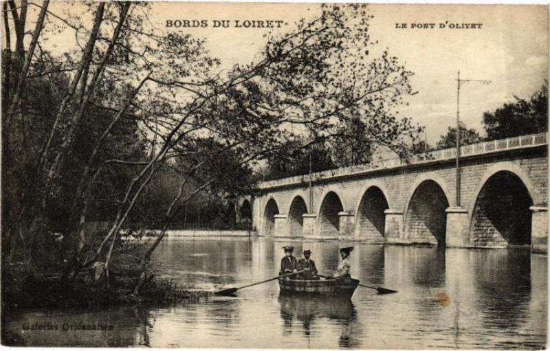 Carte postale ancienne Bords du Loiret - Le Pont d'Olivet à Olivet