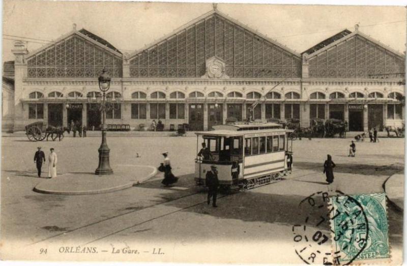 Carte postale ancienne Orleans-La Gare