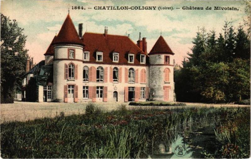 Carte postale ancienne Chatillon - Coligny - Le Chateau de Mivoisin