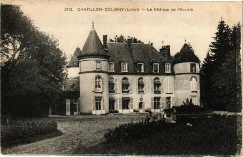 Carte postale ancienne Chatillon - Coligny - Le Chateau de Mivoisin