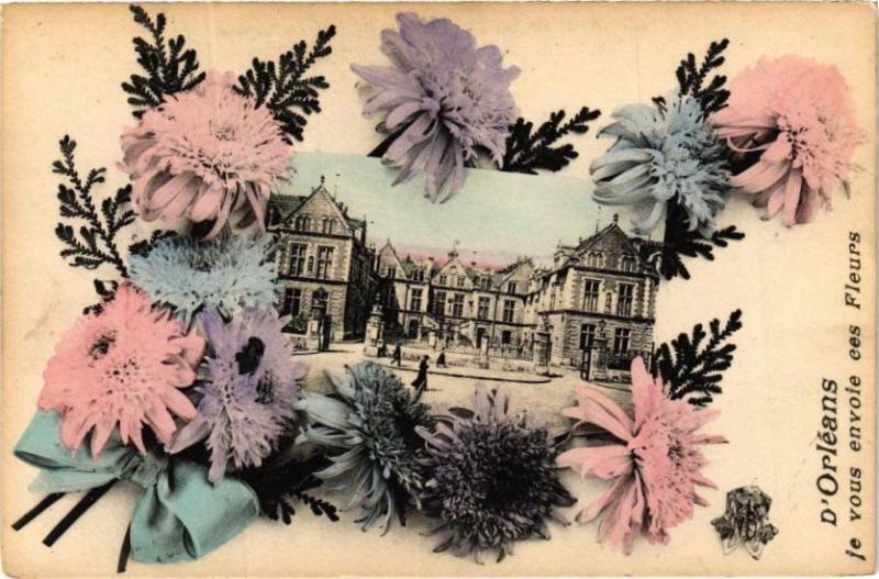 Carte postale ancienne D'Orleans Je vous envoie ces Fleurs