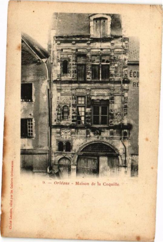 Carte postale ancienne Orleans - Maison de la Coquille à Orléans