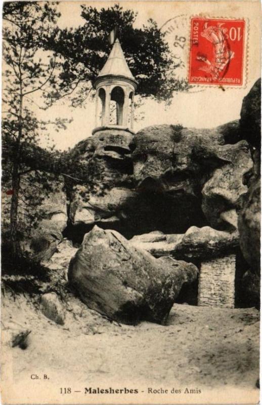 Carte postale ancienne Malesherbes - Roche des Amis