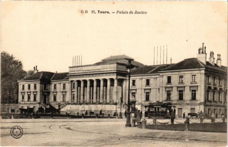 Carte postale ancienne Tours-Palais de Justice à Tours