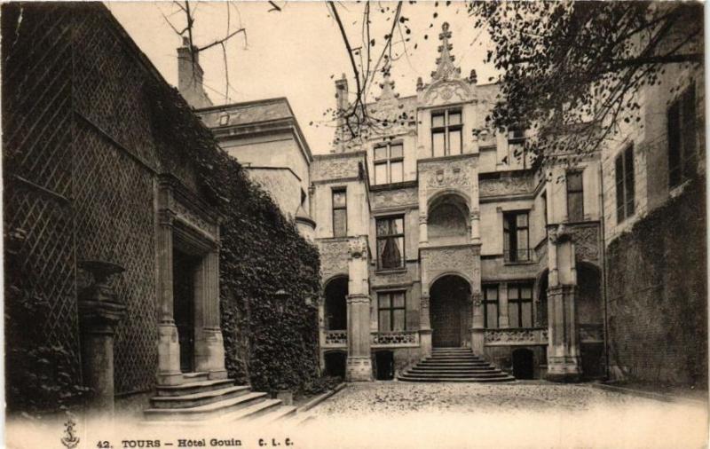 Carte postale ancienne Tours-Hotel Gouin à Tours