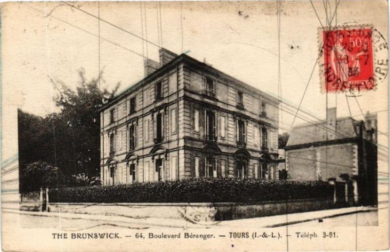 Carte postale ancienne Boulevard Béranger-Tours à Tours