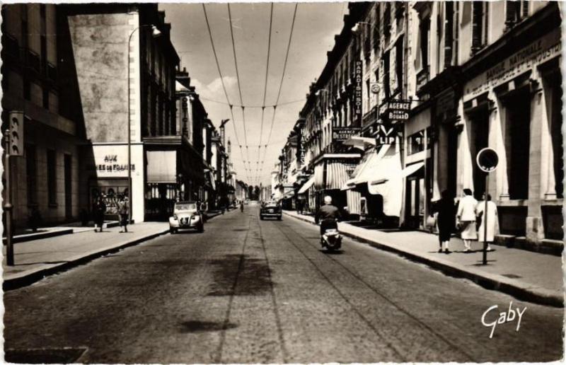 Carte postale ancienne Tours-La Rue Nationale à Tours