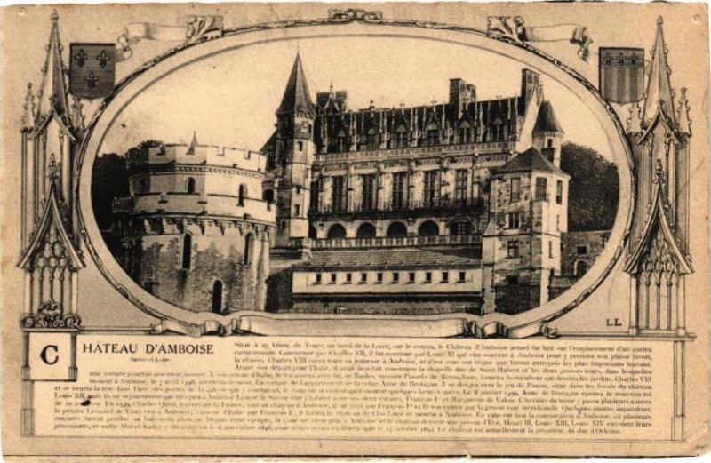 Carte postale ancienne Chateau d'Amboise à Amboise