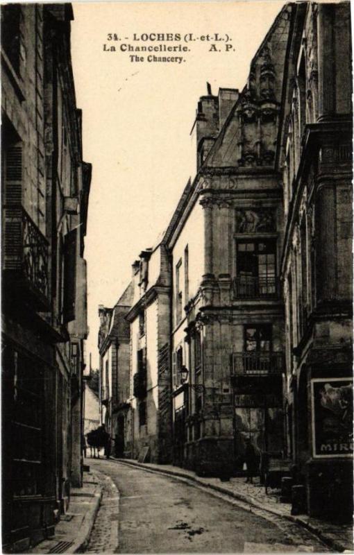 Carte postale ancienne Loches - La Chancellerie à Loches