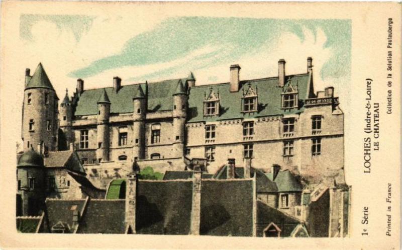 Carte postale ancienne Loches - Le Chateau à Loches