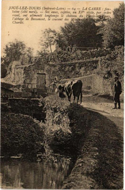 Carte postale ancienne Joue-lez-Tours - La Carre fontaine (coté nord) - Ses à Tours