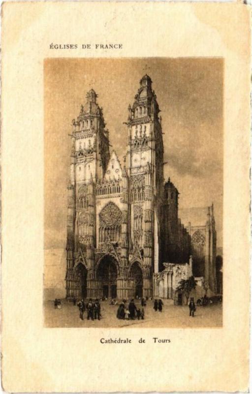 Carte postale ancienne Cathédrale de Tours à Tours