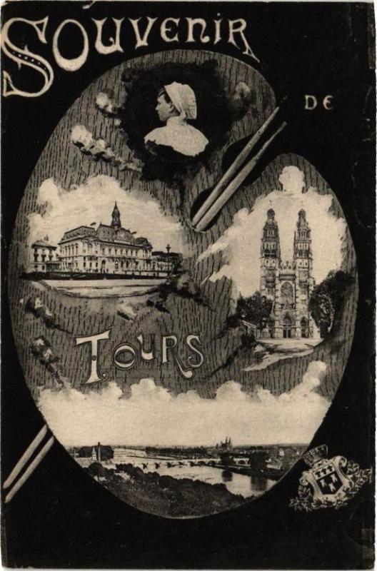 Carte postale ancienne Souvenir de Tours à Tours