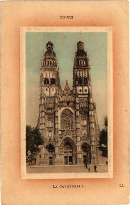 Carte postale ancienne Tours-La Cathédrale à Tours