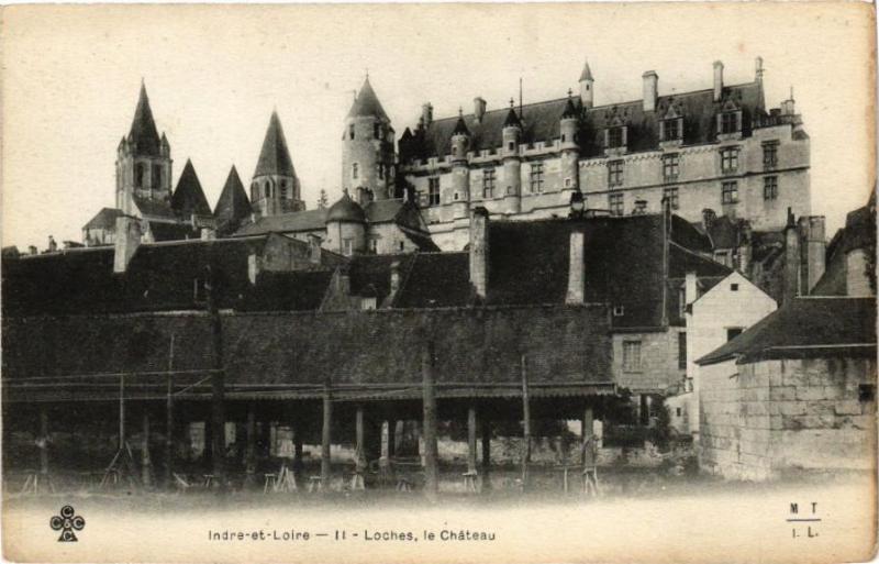 Carte postale ancienne Indre-et-Loire - Loches le Chateau à Loches