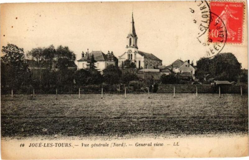 Carte postale ancienne Joue-les-Tours - Vue générale (Nord) - General view à Joué-lès-Tours