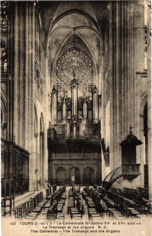 Carte postale ancienne Tours - La Cathédrale Saint-Gatien Xv et Xvi siécle à Tours