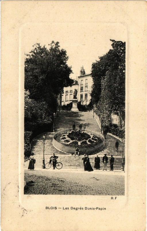 Carte postale ancienne Blois - Les Degres Denis-Papin à Blois