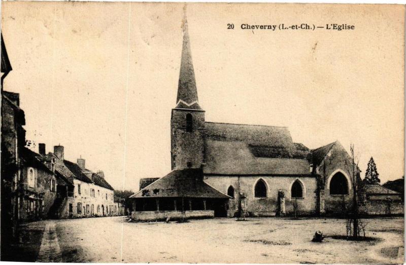 Carte postale ancienne Cheverny-L'Eglise à Cheverny