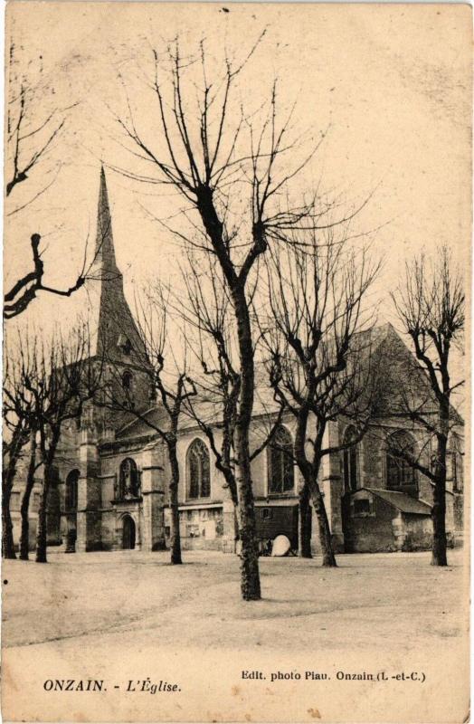 Carte postale ancienne Onzain - L'Eglise