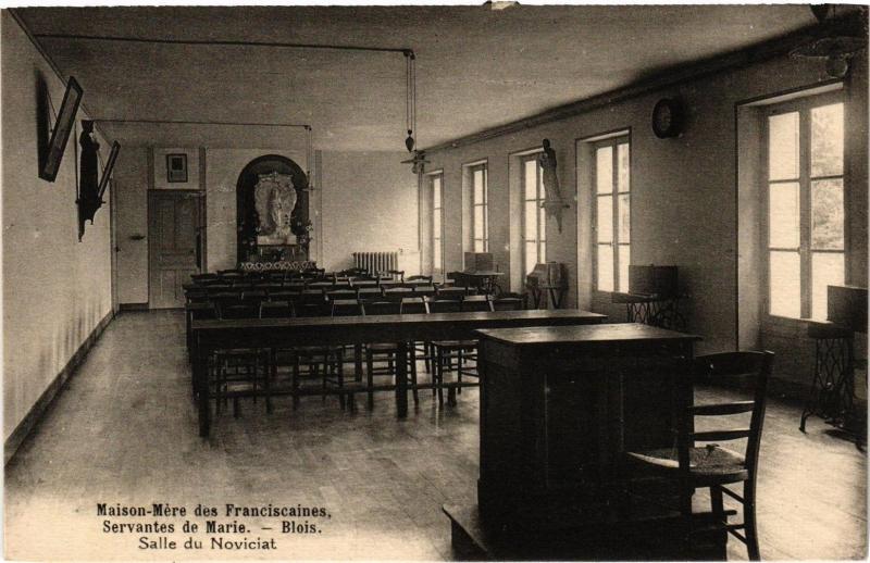 Carte postale ancienne Maison-Mere des Franciscaines-Servantes de Marie-Blois-Salle du... à Blois