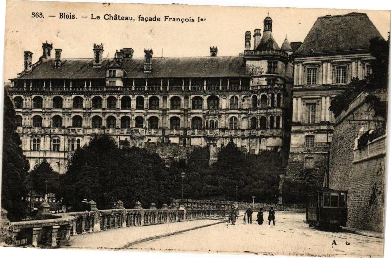 Carte postale ancienne Blois - Le Chateau - facade Francois Ier à Blois