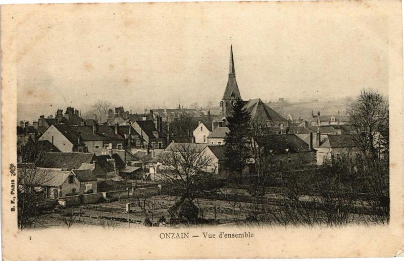 Carte postale ancienne Onzain - Vue d'ensemble
