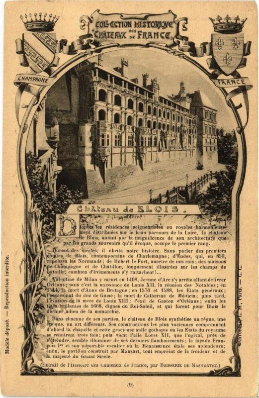 Carte postale ancienne Chateau de Blois à Blois