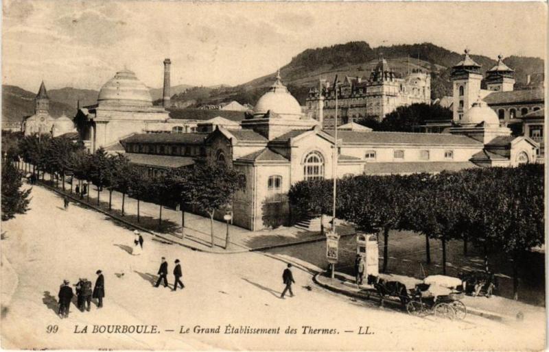 Carte postale ancienne La Bourboule-Le Grand Etabl. des THERMes à La Bourboule