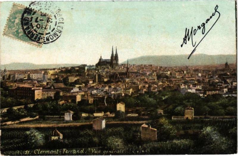 Carte postale ancienne Clermont-Ferrand - Vue générale à Clermont-Ferrand