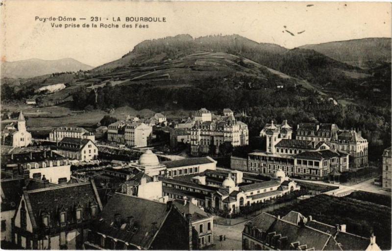 Carte postale ancienne Puy-de-Dome - La Bourboule - Vue prise de la Roche des Fées à La Bourboule