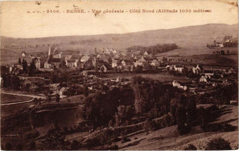 Carte postale ancienne Besse - Vue générale Cote Nord