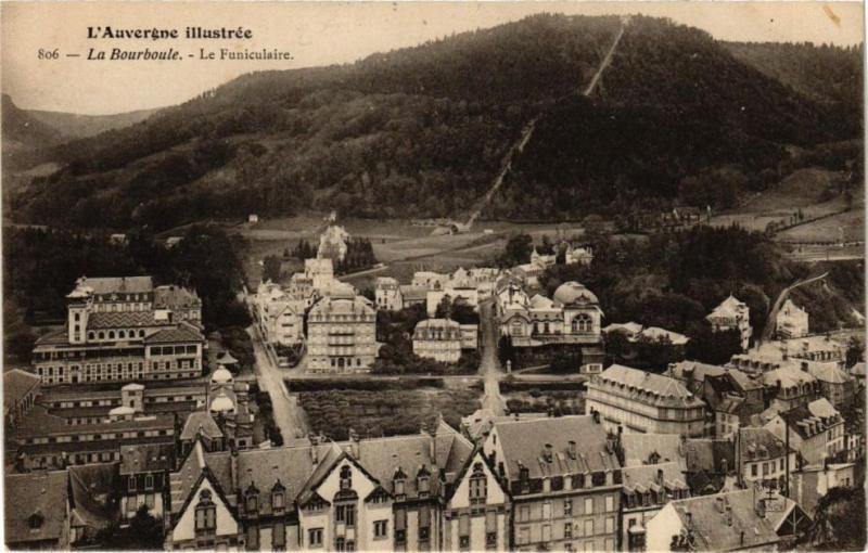 Carte postale ancienne L'Auvergne Illustrée - La Bourboule - Le Funiculaire à La Bourboule